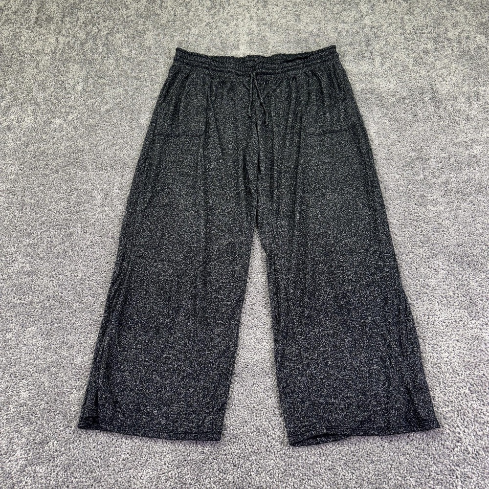 Stars Above Lounge Pants Womens 2XL Gray Soft Knit Drawstring Cozy Sleepwear